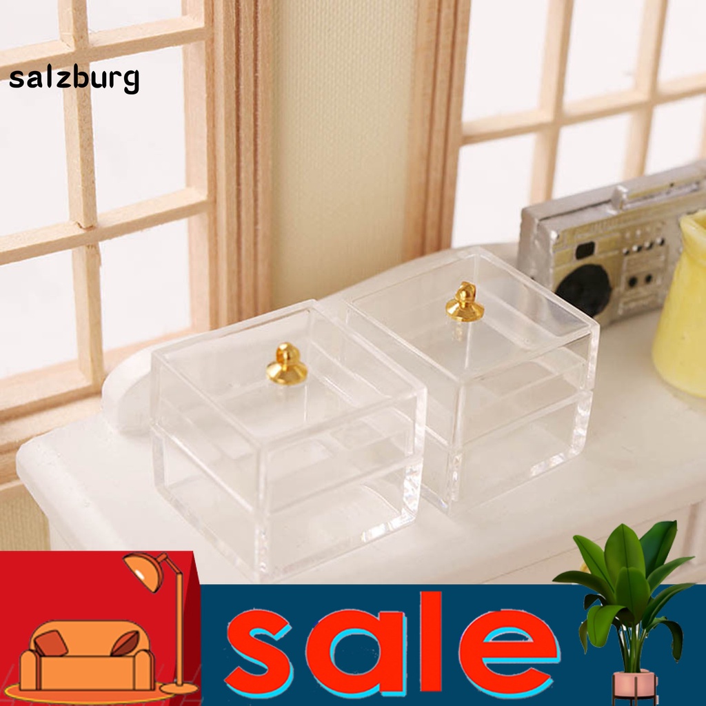 Hộp nhựa trong suốt đựng đồ chơi búp bê 1/12
