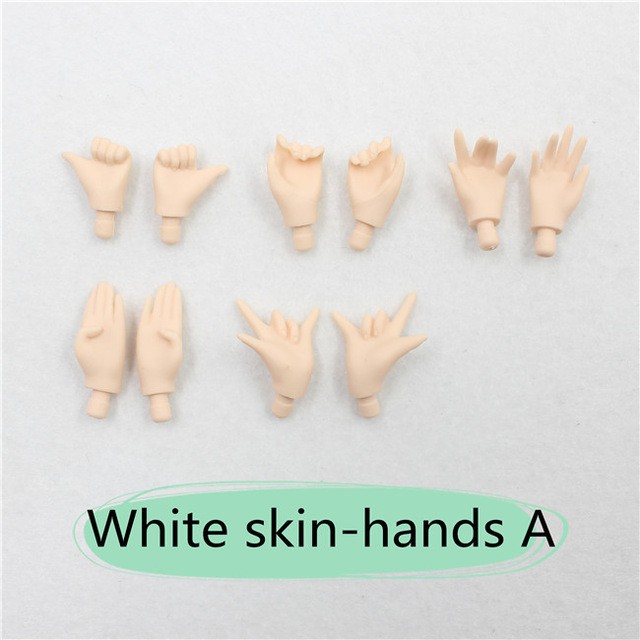 Blyth Hand Set nhóm bàn tay búp bê for the Joint body white ,natural,tan,black skin