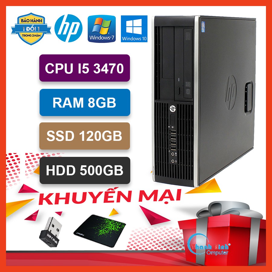 Cây Máy Tính Cũ 💝ThanhBinhPC💝 Máy Bộ Văn Phòng Giá Rẻ - HP RPO 6300/8300( I5 3470/8G/120G/500G ) - Bảo Hành 24 Tháng.