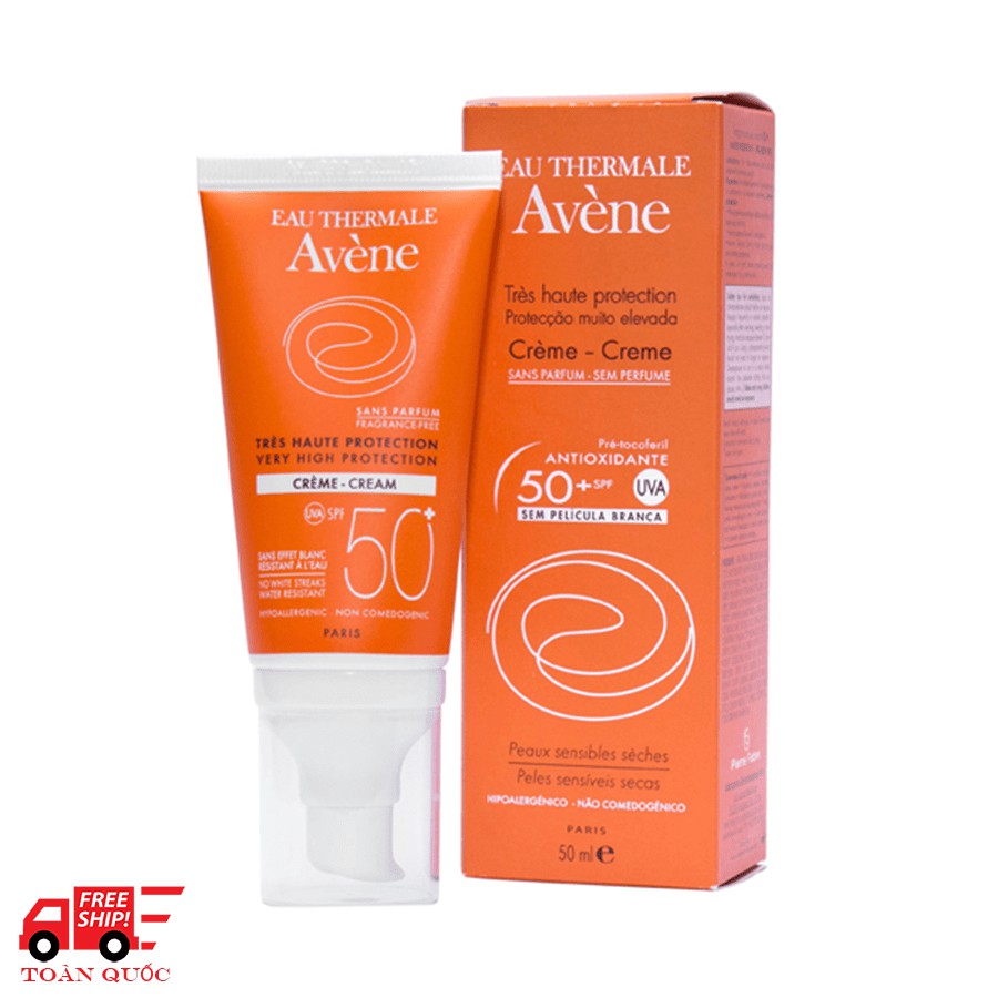 Kem chống nắng không mùi dành cho da kích ứng khô đến rất khô Avène Very High Protection Cream 50+ 50ml