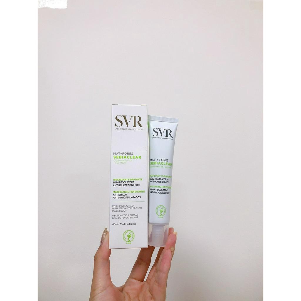 Kem Dưỡng Kiểm Soát Nhờn Và Ngăn Ngừa Mụn SVR SEBIACLEAR Mat + Pores 40ml