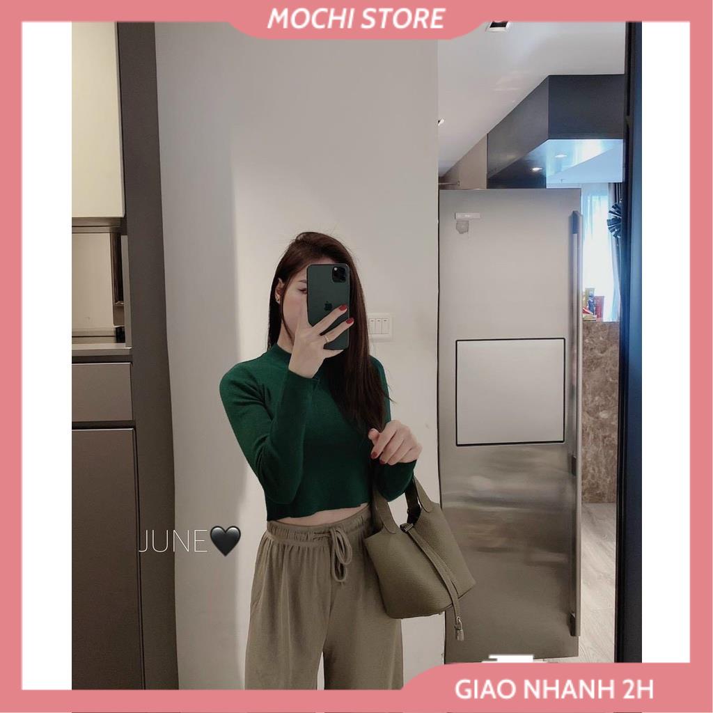 Áo Len Nữ Cổ Lọ, Áo Croptop Dài Tay Chất Len Dày Dặn Full Bảng Màu Hàng Quảng Châu Form Dưới 55kg. | BigBuy360 - bigbuy360.vn