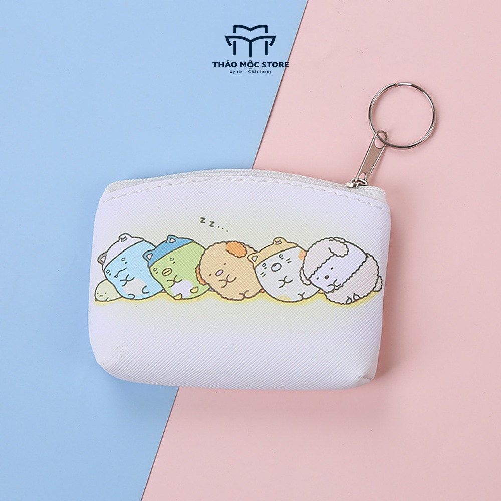 Ví nữ mini cute đựng thẻ kèm móc khóa nhỏ gọn THẢO MỘC STORE TMV14