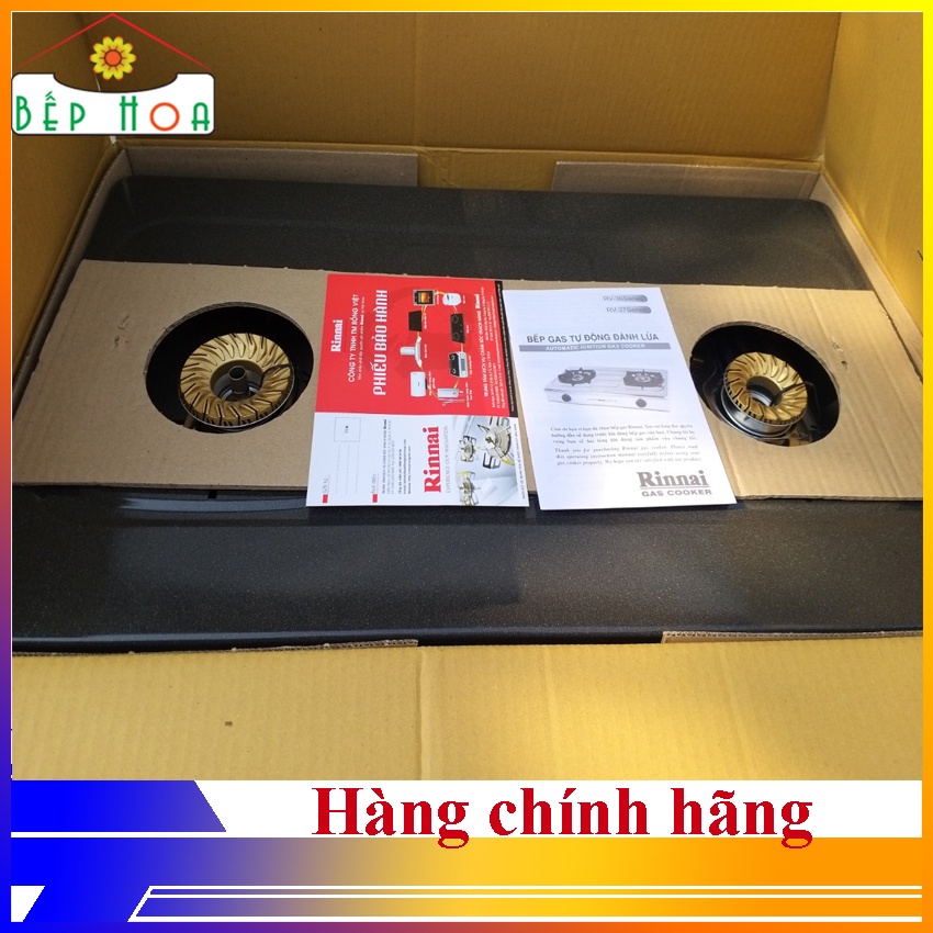 Bếp gas Rinnai RV-377G - Sen đồng, có đầu hâm, hàng chính hãng bảo hành 2 năm - Bếp Hoa