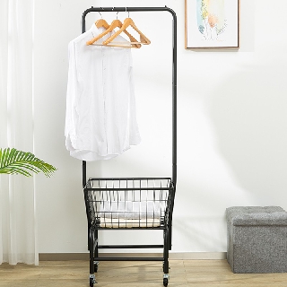 Kệ Đơn Treo Đồ Kèm Giỏ