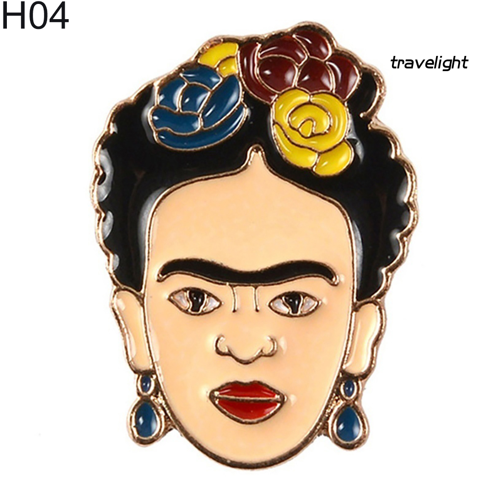 Cài Áo Họa Tiết Hoạt Hình Frida Kahlo Mexico K1