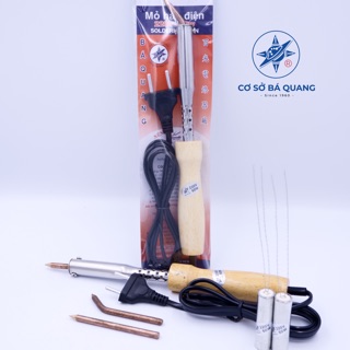 Gói sản phẩm mỏ hàn cán gỗ 60W kèm mũi và ruột