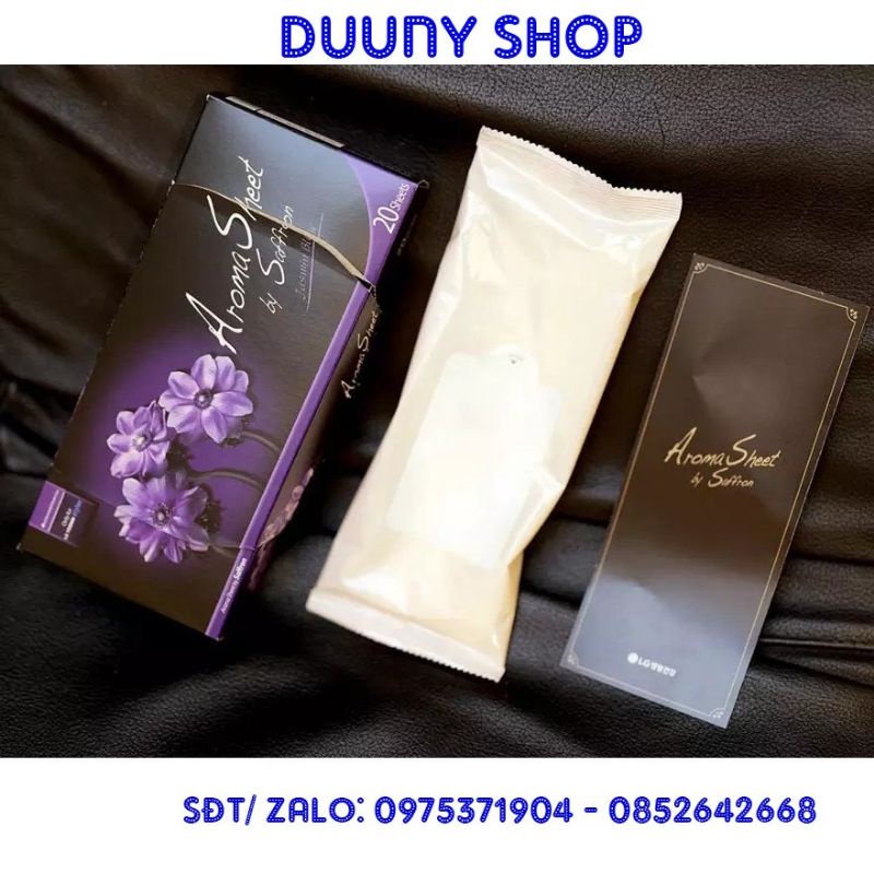 Giấy thơm Aroma sheet, Giấy thơm quần áo Hương nhài dùng tủ giặt khô LG styler chăm sóc quần áo