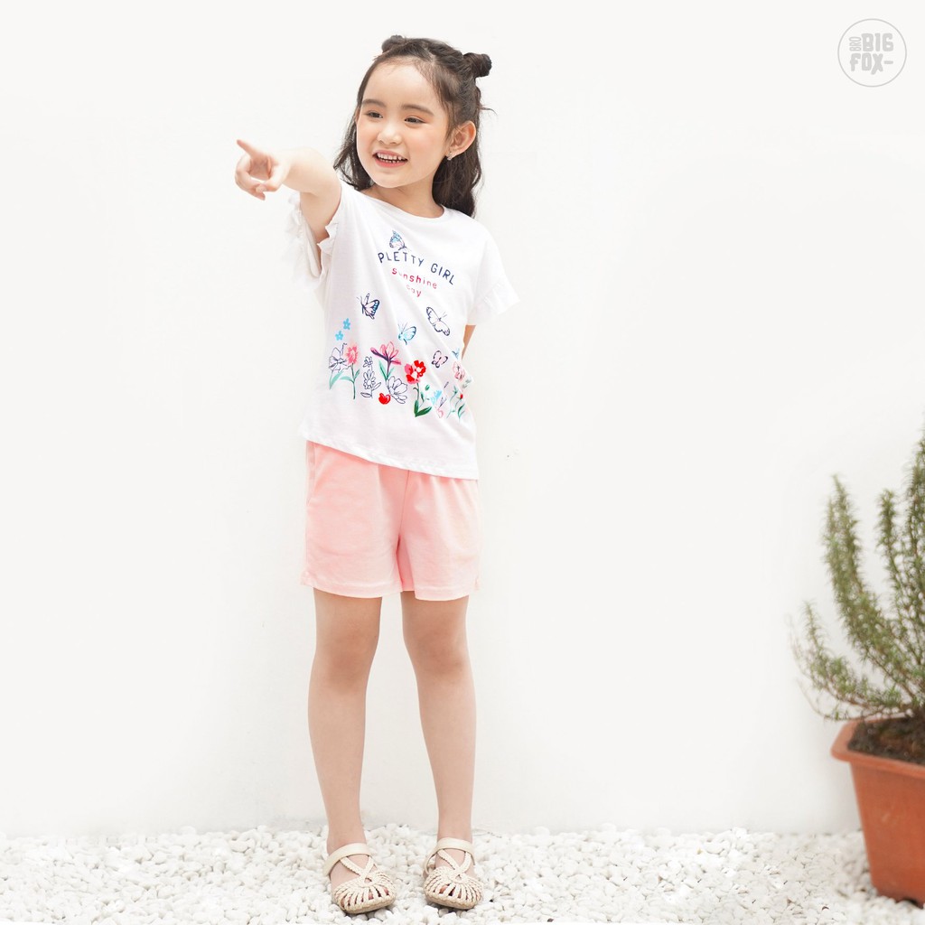 Bộ Bé Gái Bộ Cộc Tay Cho Bé Miss Meow Mùa Hè Chất Cotton In Hình Đẹp, Size Đại, Mã Xuất BG3