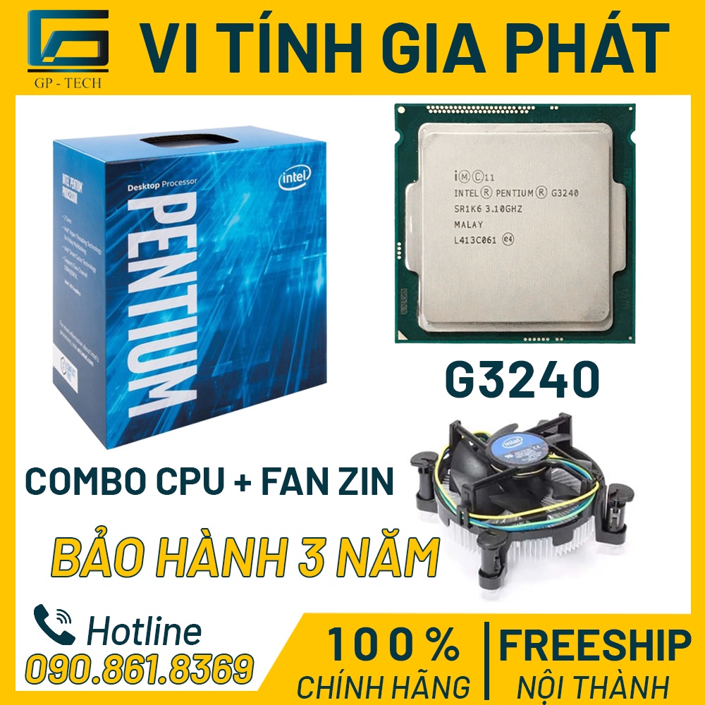 [Mã 254ELSALE giảm 7% đơn 300K] Combo CPU Pentium + Tản nhiệt Zin cho Mainboard Socket 1150, H81 B85