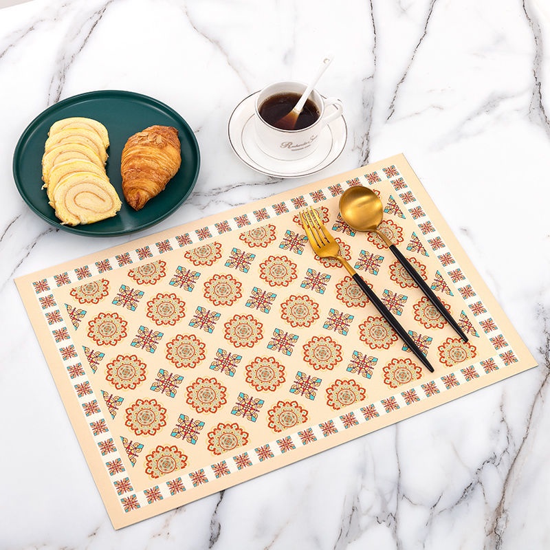 Tấm Da Lót Bàn Ăn Cách Nhiệt Chống Thấm Nước/Dầu Mỡ/Chống Nhiệt Độ Cao