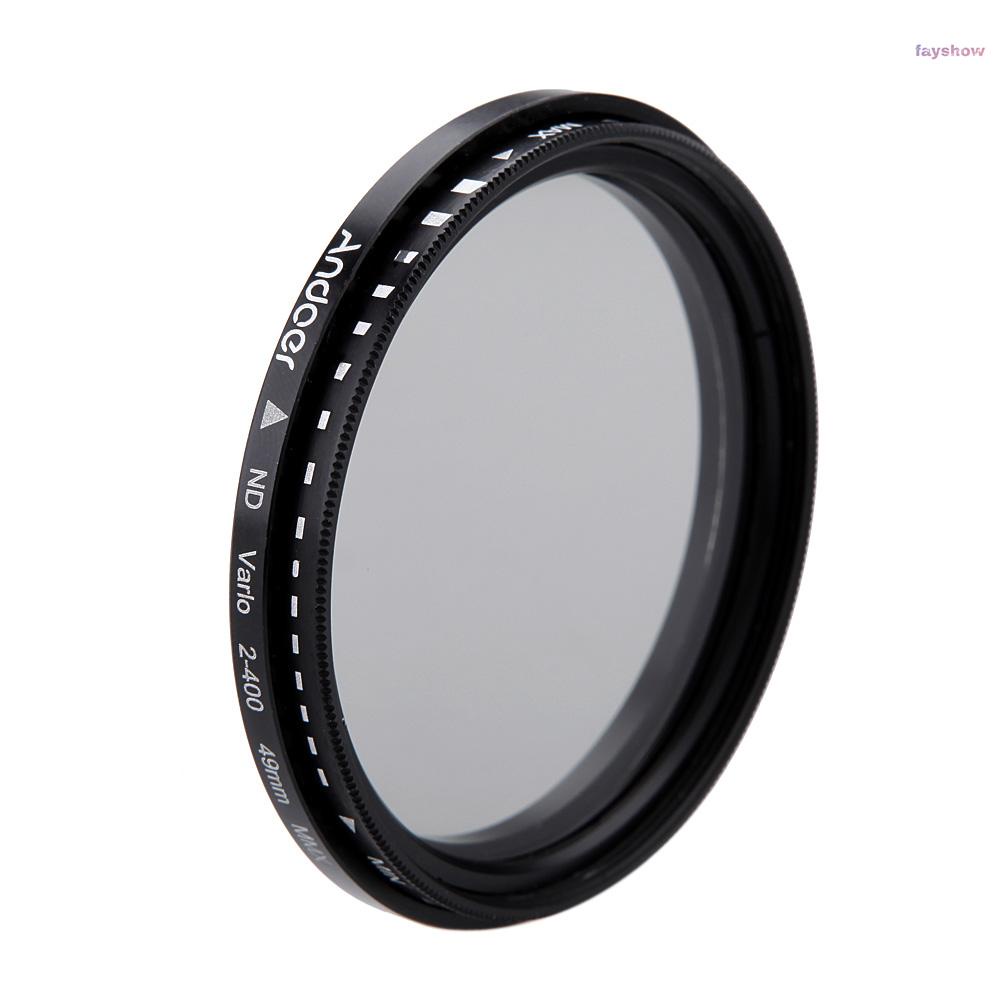 Kính Lọc Andoer 49mm Nd2 - Nd400 Cho Máy Ảnh Dslr