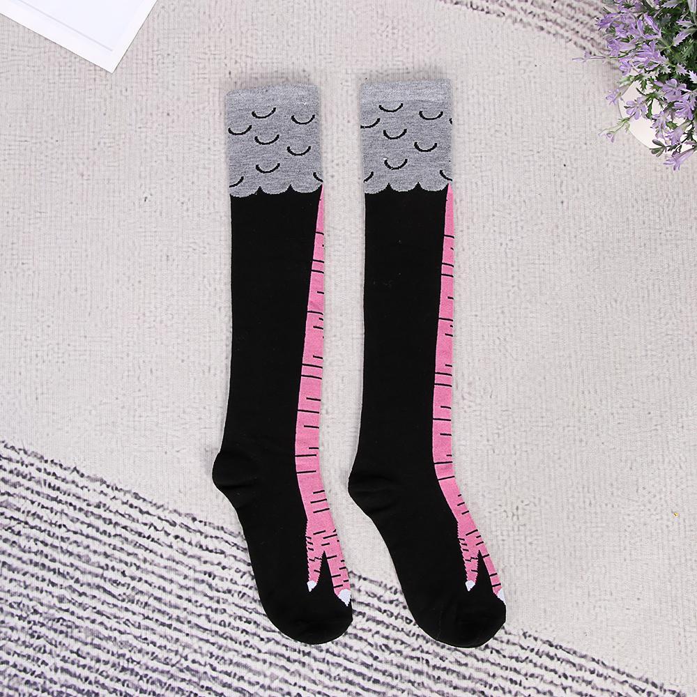 NIUYOU Tất Ống Chân Giữ Ấm In Hình Gà Hoạt Hình 3D
