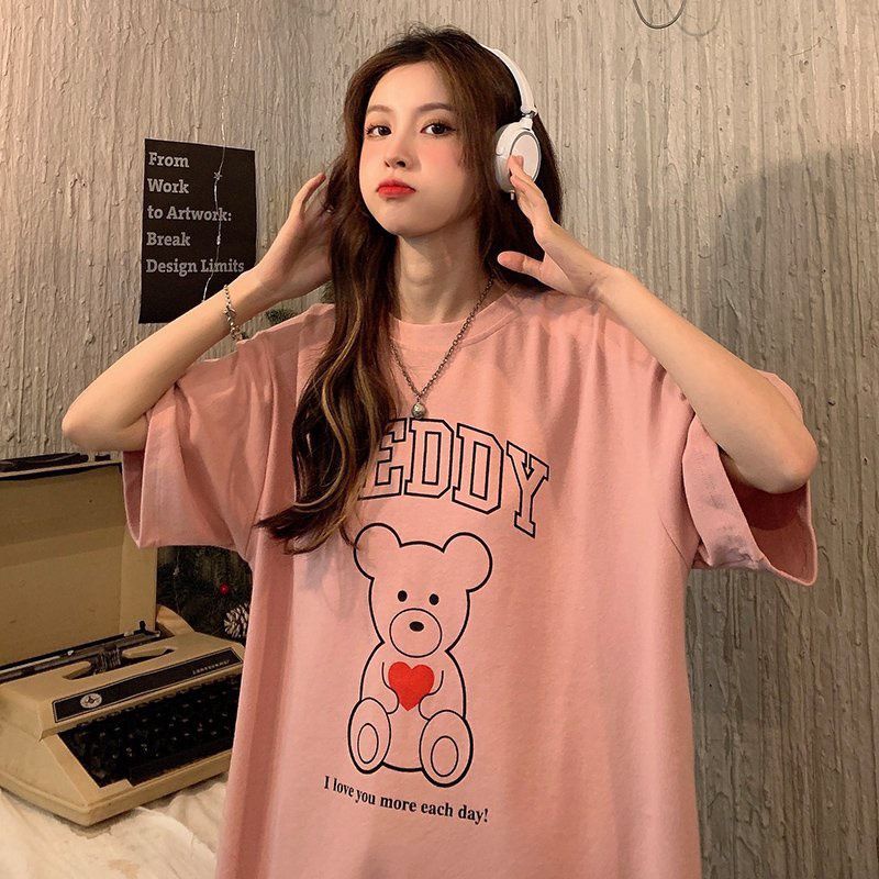 Áo thun tay lỡ unisex Gấu TEDDY