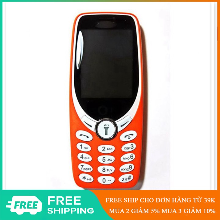 Xả Kho - Điện thoại Nokia 3330 bản 2018 màn hình to nút nhấn bự pin trâu 2 ngày bắt sóng tốt