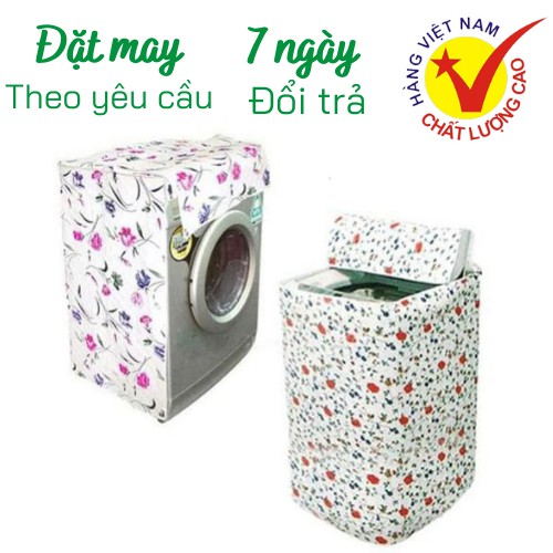Áo phủ máy giặt vải nhựa dày 2 lớp cho máy từ 6 đến 10 kg