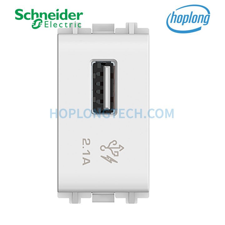 [CHÍNH HÃNG] 3031USB_WE Ổ cắm sac USB 2.1A đơn size S dòng Concept SCHNEIDER