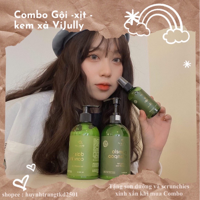 [NGĂN RỤNG HOÀN HẢO] ComBo Bộ 3 sản phẩm: Dầu Gội Bưởi, Kem Xả Bưởi và Tinh dầu bưởi Vi Jully Cao Cấp | BigBuy360 - bigbuy360.vn