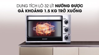 Lò nướng Sharp EO-A323RCSV-ST 32 lít NEW 100%