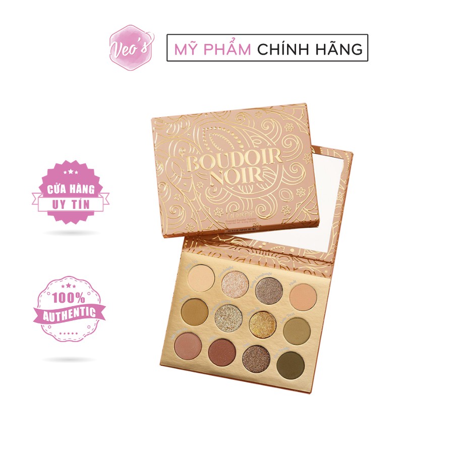 Bảng màu mắt Colourpop Boudoir Noir 12 ô