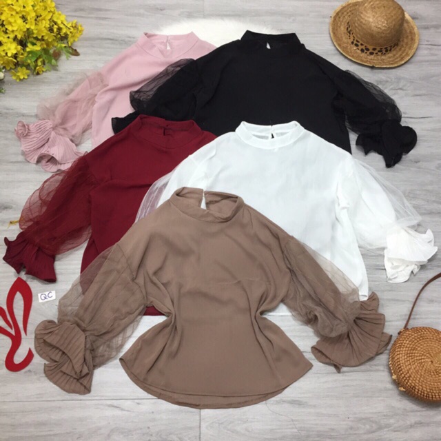 Áo kiểu tay loe đẹp