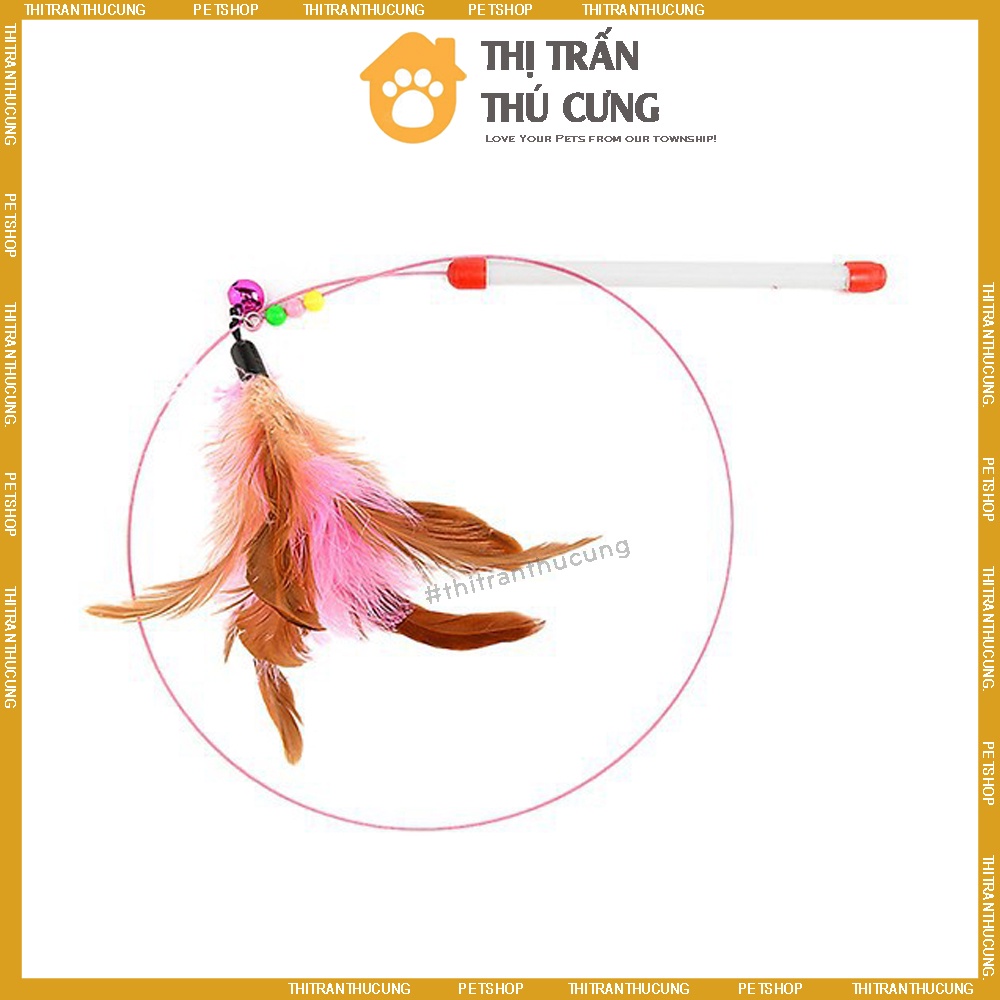 Đồ Chơi Cần Câu Mèo Dây Sắt Nhiều Kiểu Dáng Vui Nhộn Cho Chó Mèo