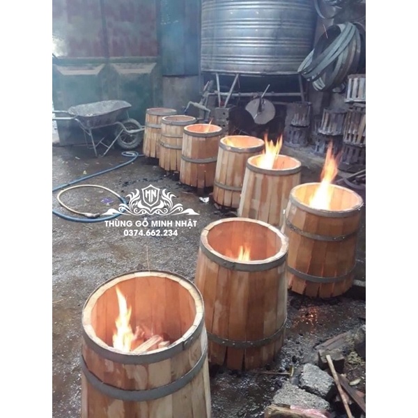 Thùng ngâm ủ rượu gỗ sồi 100 lit