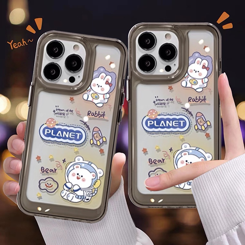 Ốp Điện Thoại TPU Dẻo Trong Suốt Họa Tiết Hoạt Hình Dễ Thương Cho IPhone 14 13 XS XR X 12 Pro Max 11 8 7 6S Plus