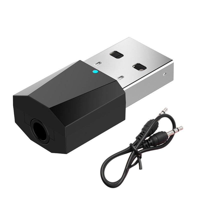 Bộ thiết bị thu sóng bluetooth không dây kèm dây cáp âm thanh 3.5mm dùng cho loa xe ô tô