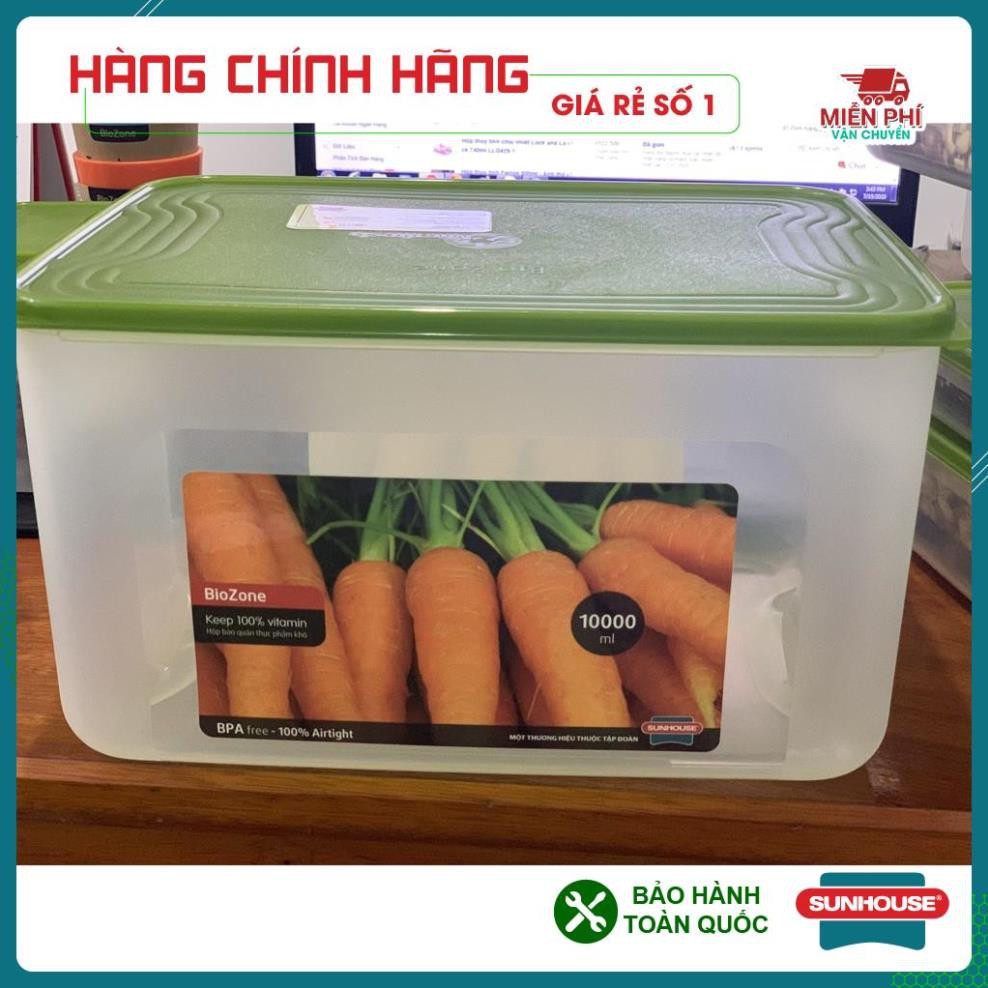 Hộp bảo quản thực phẩm khô SUNHOUSE BioZone,hộp đựng thức ăn SUNHOUSE, 400ML, 500ML,800ML, 1100ML, 2700ML, 7000ML | BigBuy360 - bigbuy360.vn