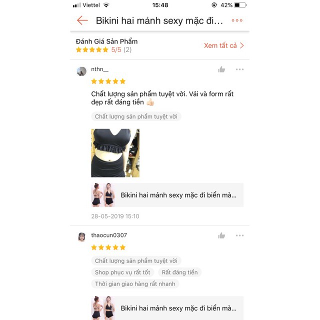 Bikini hai mảnh sexy mặc đi biển màu đen ( Đảm bảo như hình) | BigBuy360 - bigbuy360.vn