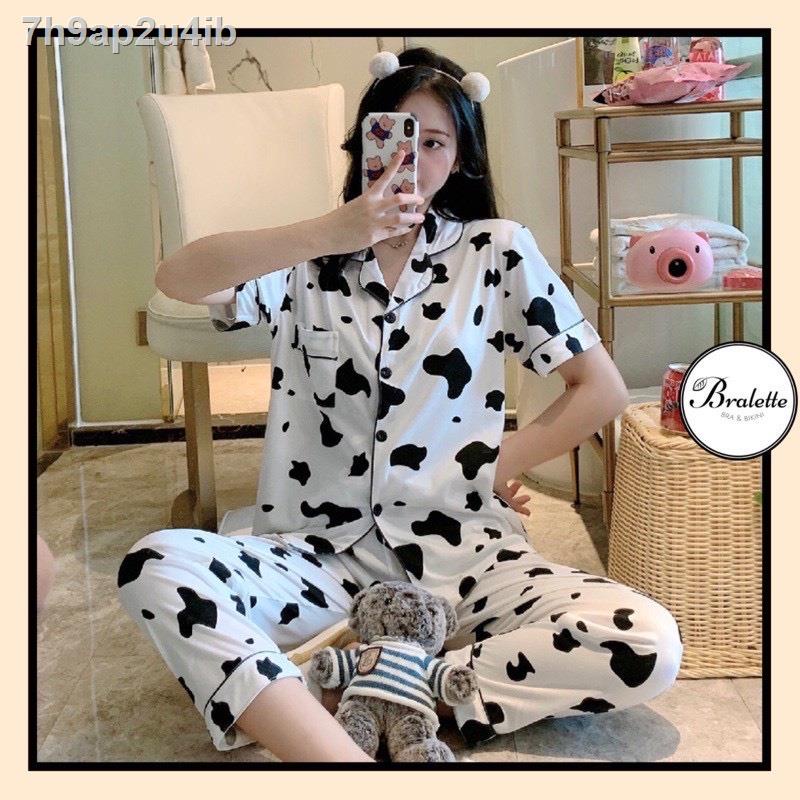 Set Bộ Pijama Bò Sữa DD From Rộng Unisex Lapi VN, Đồ Mặc Nhà Tay Dài Fre