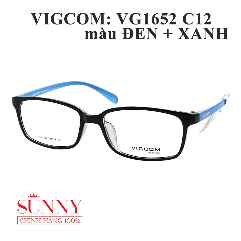 VG1652 Phần 2 - Gọng kính Vigcom chính hãng, bảo hành toàn quốc