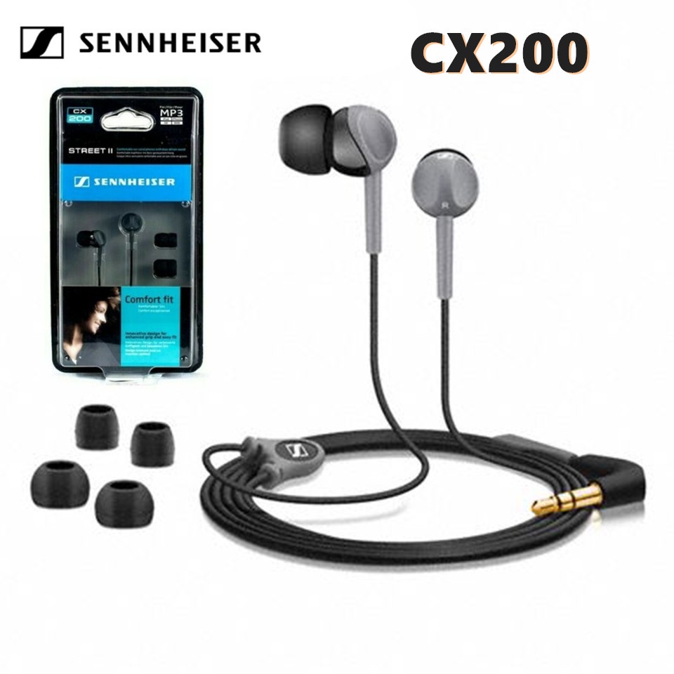 Tai Nghe Thể Thao Có Dây Sennheiser CX200 3.5mm 1 Nút Có Mic