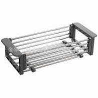 Kệ Inox bồn rửa chén kéo rút tặng kèm 1 Kính che mặt chống giọt bắn có gọng gương,