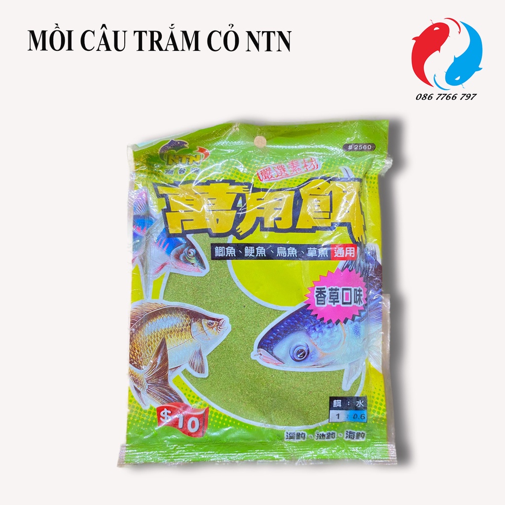 Mồi câu cá Trắm Cỏ hiệu NTN - Thính câu trắm cỏ cực nhạy của NTN bait Đài Loan - KhoaHuyen Fishing