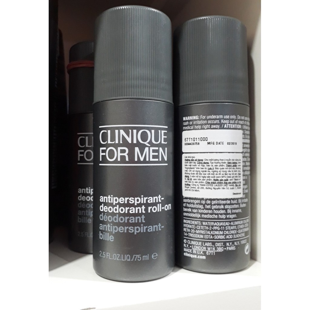 Lăn khử mùi Clinique For Men Antiperspirant-Deodorant Roll-on 75ml