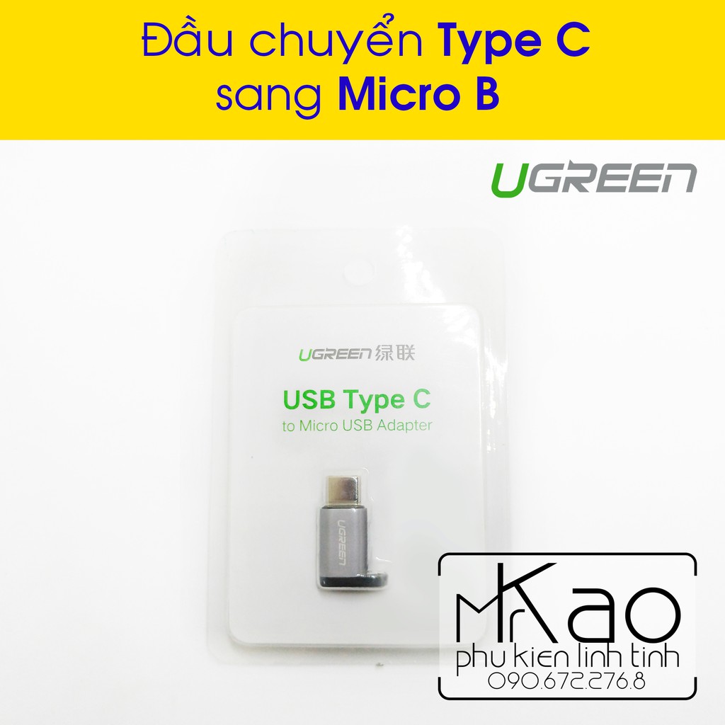 Đầu chuyển Type C sang Micro B - Ugreen