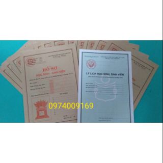 Combo 100 bộ hồ sơ học sinh sinh viên