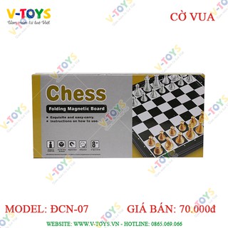 Bộ Cờ vua mini quân màu vàng bạc size 18x18 cm