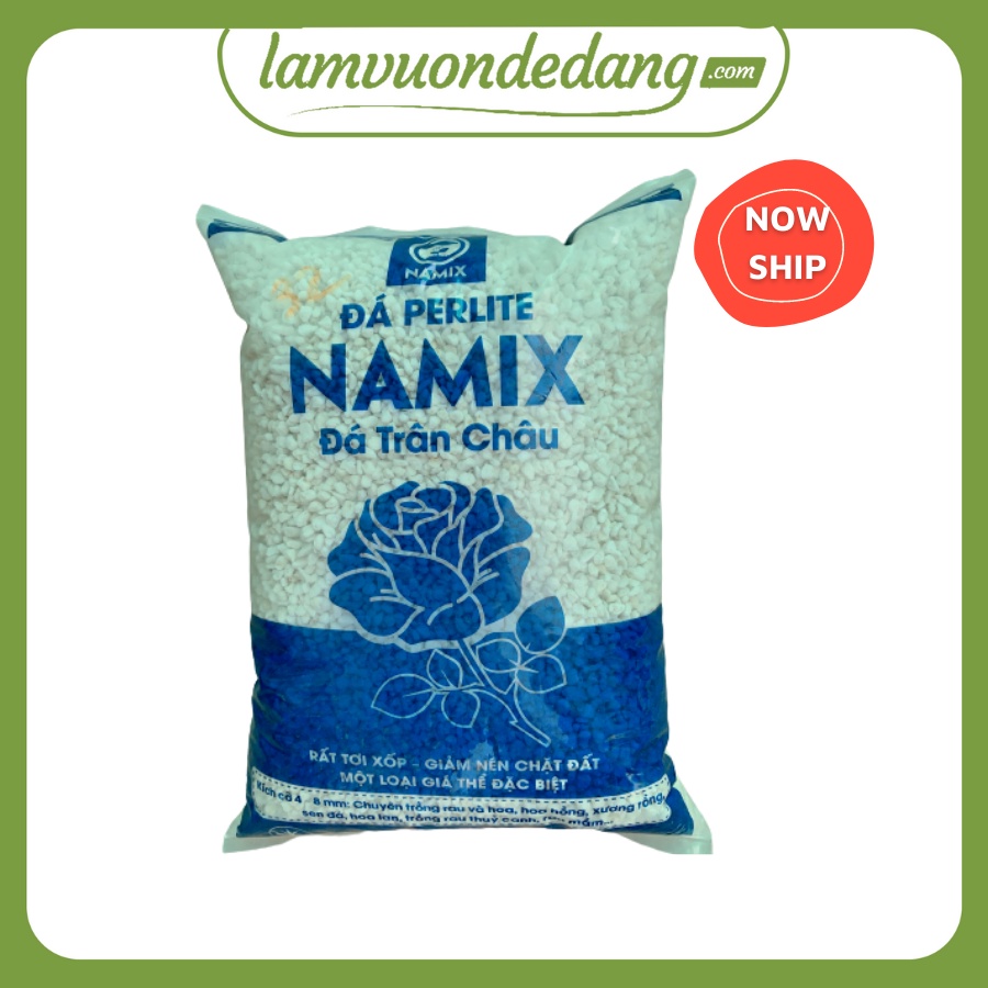 Đá trân châu Perlite NAMIX 5dm3, đá trồng sen đá, hoa hồng, thủy canh giàu chất khoáng, tăng độ tơi xốp cho cây