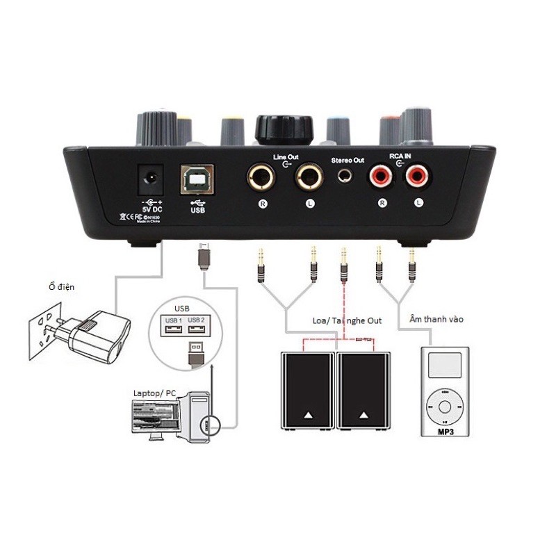 soundcard Bộ chỉnh âm thanh Icon upod pro Chuyên nghiệp dùng cho livestream thu âm