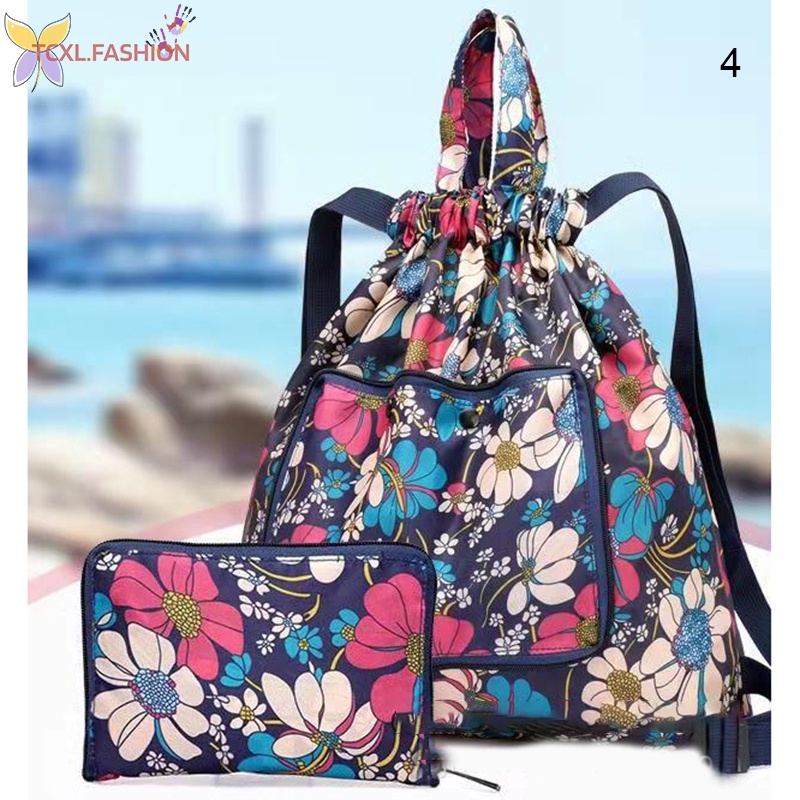 Balo dây rút đa năng in họa tiết độc đáo thời trang cho nữ