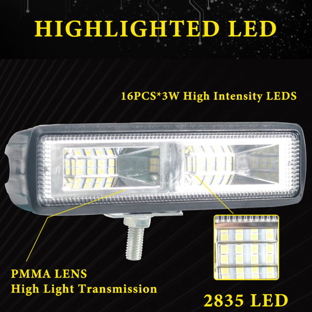 1/2 Thanh đèn LED KEVANLY 48W 12V cho xe hơi/xe máy