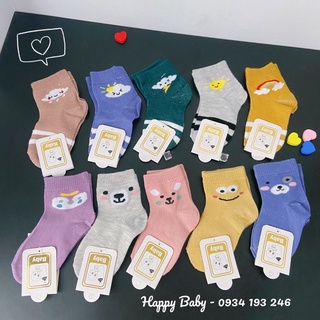 Set 5 đôi tất cổ cao giữ ấm cho bé trai, bé gái