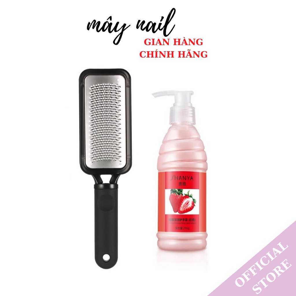 Kem mềm da +  cây chà gót chân