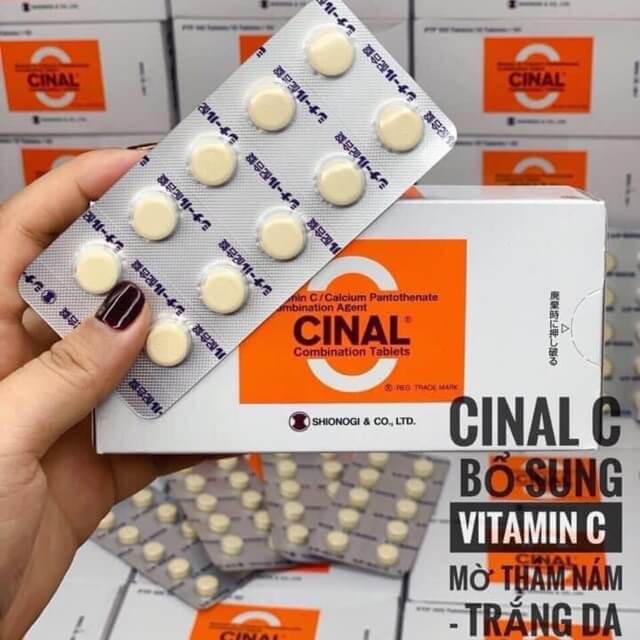 Viên Uống Trắng Da, Ngừa Mụn, Tăng Sức Đề Kháng, Giảm Thâm Nám Cinal C Nhật Bản