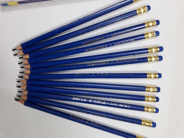 Sỉ 12 cây bút chì có tẩy hàng chất lượng