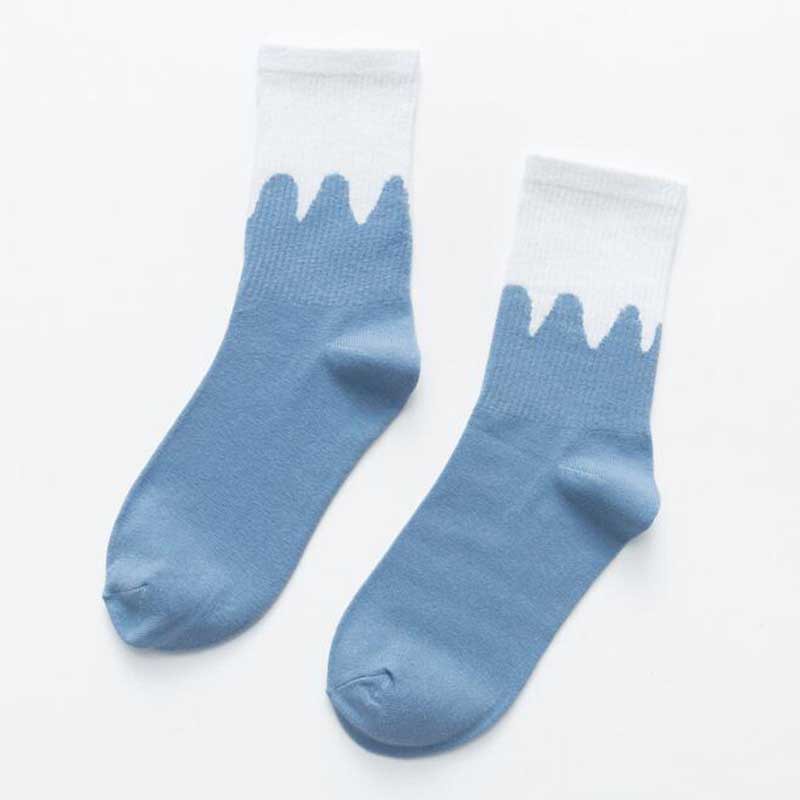 Đôi Vớ Cotton Họa Tiết Sọc Caro Nhiều Màu Dễ Thương Cho Nữ