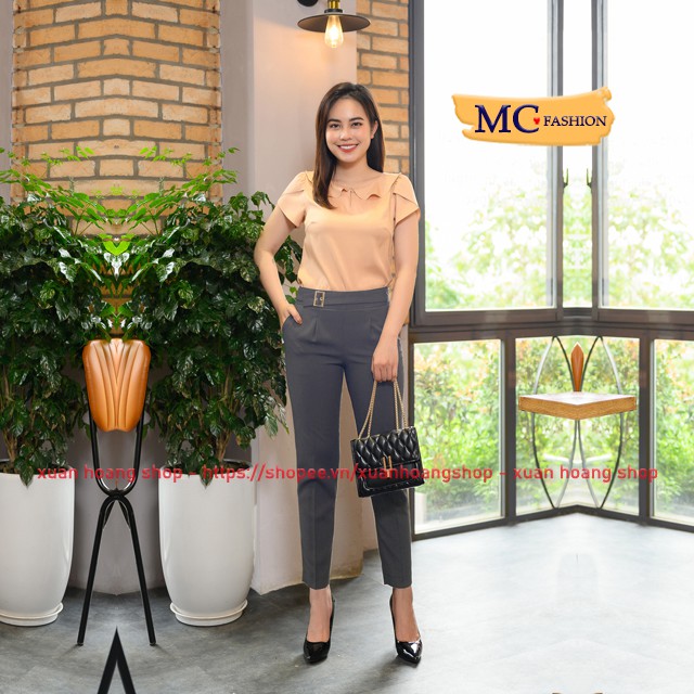 Quần Tây Nữ Lưng Cao Kiểu Âu Công Sở Baggy Mc Fashion, Đen, Ghi Xám Đẹp, Size Đủ, Chất Vải Co Giãn Nhẹ, Mát Q0349